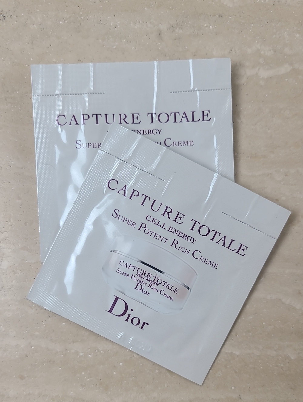 FREE! Dior Capture Totale Rich Creme Cream Sample Cards Set Of 2